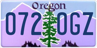OR license plate 072OGZ