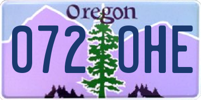 OR license plate 072OHE