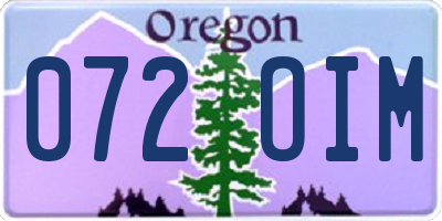 OR license plate 072OIM