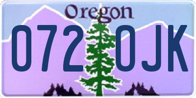 OR license plate 072OJK