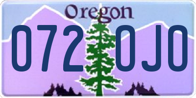 OR license plate 072OJO