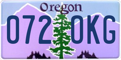 OR license plate 072OKG