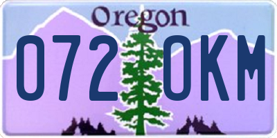 OR license plate 072OKM