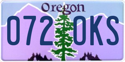 OR license plate 072OKS