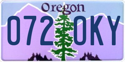 OR license plate 072OKY