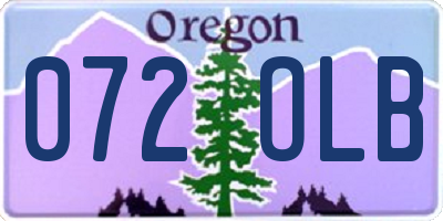 OR license plate 072OLB