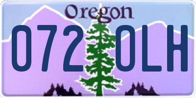 OR license plate 072OLH