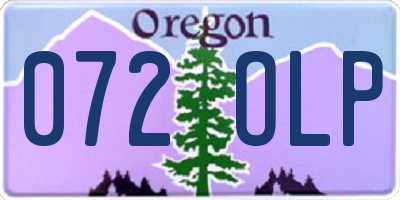 OR license plate 072OLP