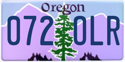 OR license plate 072OLR