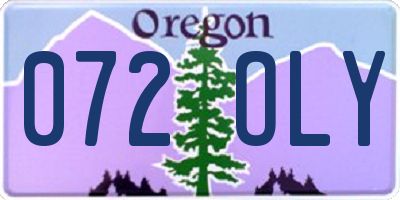 OR license plate 072OLY