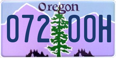 OR license plate 072OOH