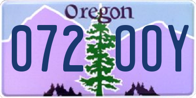 OR license plate 072OOY