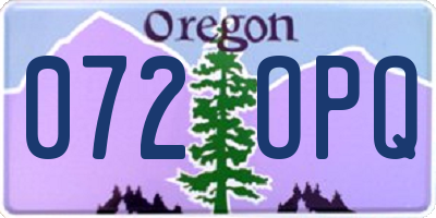 OR license plate 072OPQ