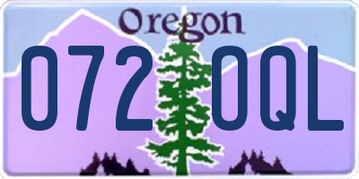 OR license plate 072OQL