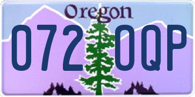 OR license plate 072OQP
