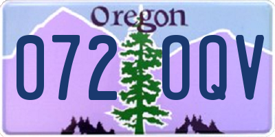 OR license plate 072OQV