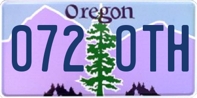OR license plate 072OTH