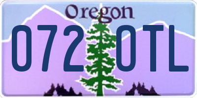 OR license plate 072OTL