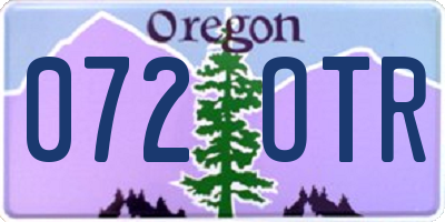 OR license plate 072OTR