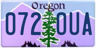 OR license plate 072OUA