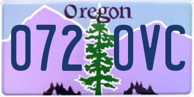 OR license plate 072OVC