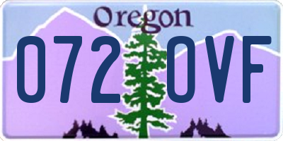 OR license plate 072OVF
