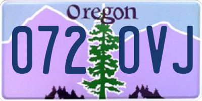 OR license plate 072OVJ