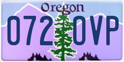 OR license plate 072OVP