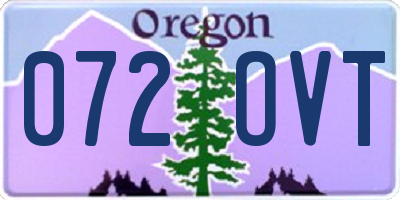 OR license plate 072OVT