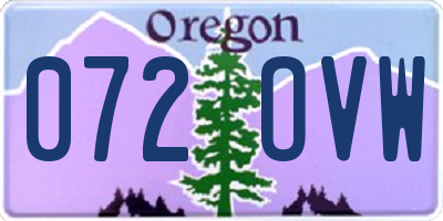 OR license plate 072OVW