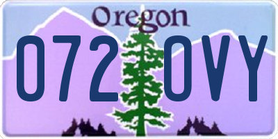 OR license plate 072OVY