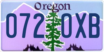 OR license plate 072OXB