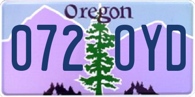 OR license plate 072OYD