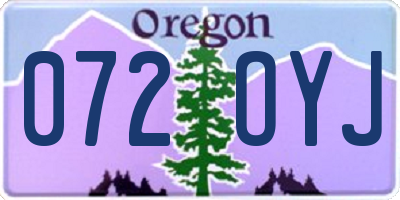 OR license plate 072OYJ