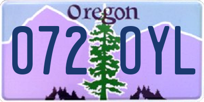 OR license plate 072OYL