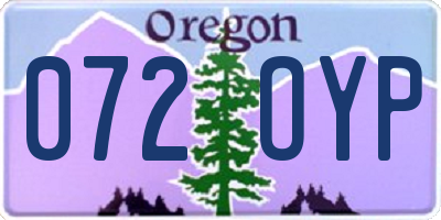 OR license plate 072OYP