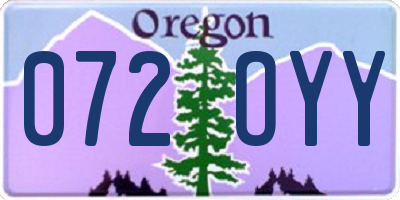 OR license plate 072OYY