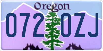 OR license plate 072OZJ