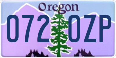 OR license plate 072OZP