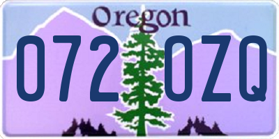 OR license plate 072OZQ