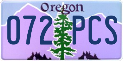 OR license plate 072PCS