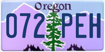 OR license plate 072PEH