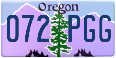 OR license plate 072PGG