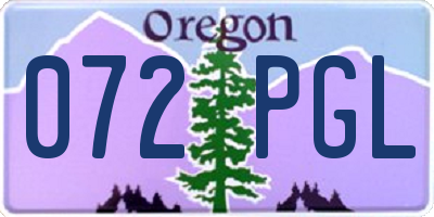 OR license plate 072PGL