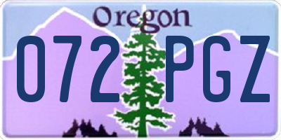 OR license plate 072PGZ