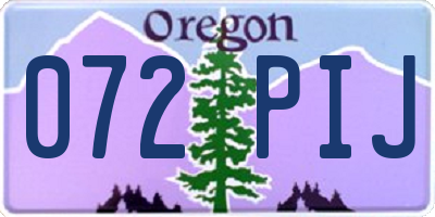 OR license plate 072PIJ