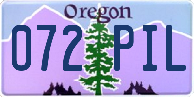 OR license plate 072PIL