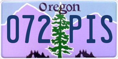 OR license plate 072PIS