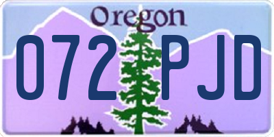 OR license plate 072PJD