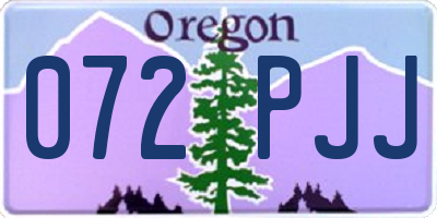 OR license plate 072PJJ